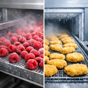 مقایسه بین دستگاه های انجماد صنعتی و محصول خروجی آنها